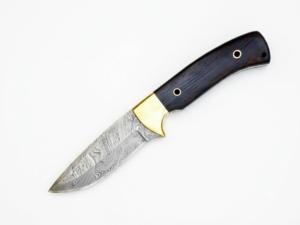 Obsidian Marauder – Handmade Damascus Steel Hunting Knife with Wenge Wood Handle