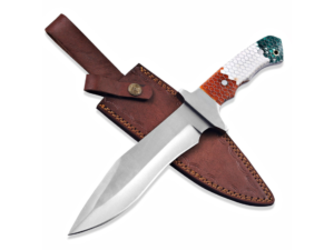 Granite Drift – Full Tang High Carbon Steel Hunting Knife with Honeycomb Handle