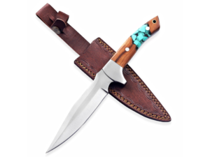 Granite Predator – Handcrafted High Carbon Steel Hunting & Outdoor Knife with Olive Wood & Resin Handle